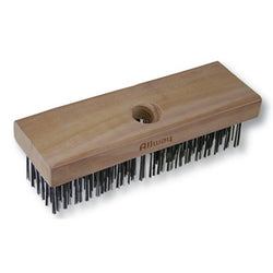 10 Carbon Steel Wire Scratch Brush With Wood Shoe Handle