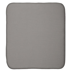 Microfiber Dish Drying Mat, Pewter/Ivory, 18 x 9 In.