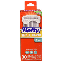 Hefty® E58015 Twist-Tie Medium Trash Bag w/ Flap Tie Closure, 8