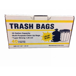 Husky HK33DS042B Drawstring Kitchen Trash Bag, 33 Gallon