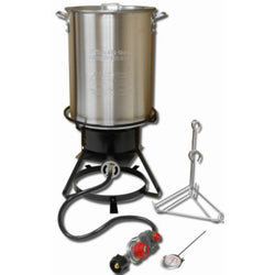 Bayou Classic Kettle with Stand 8 Gal Capacity Stainless Steel 800-108