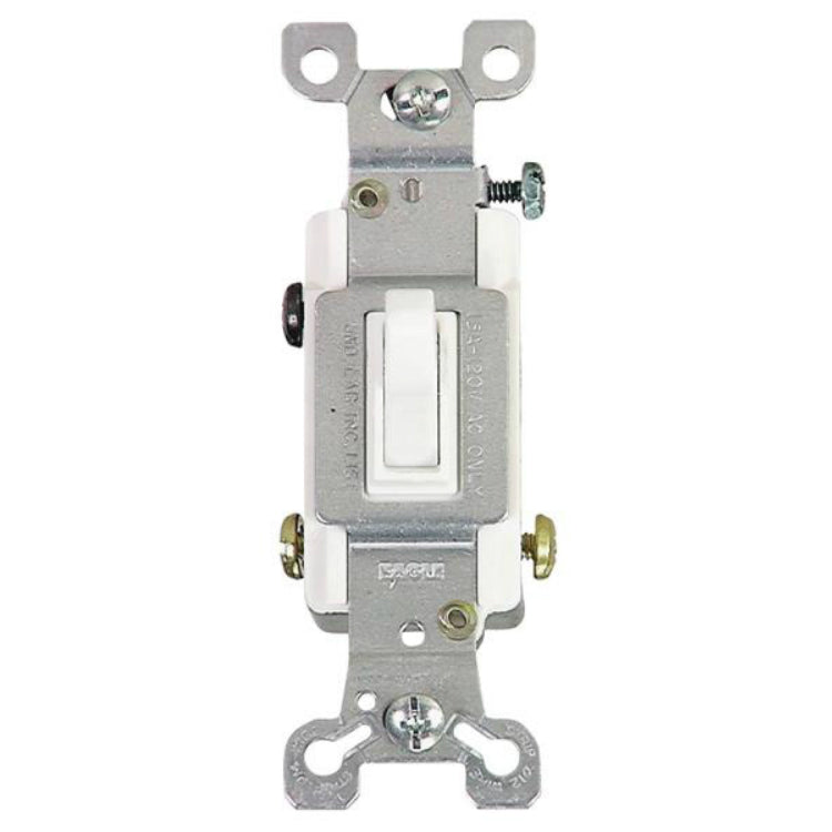Cooper Wiring 1303 7w Box Grounding 3 Way Toggle Switch White 15 Amp Toolboxsupply Com