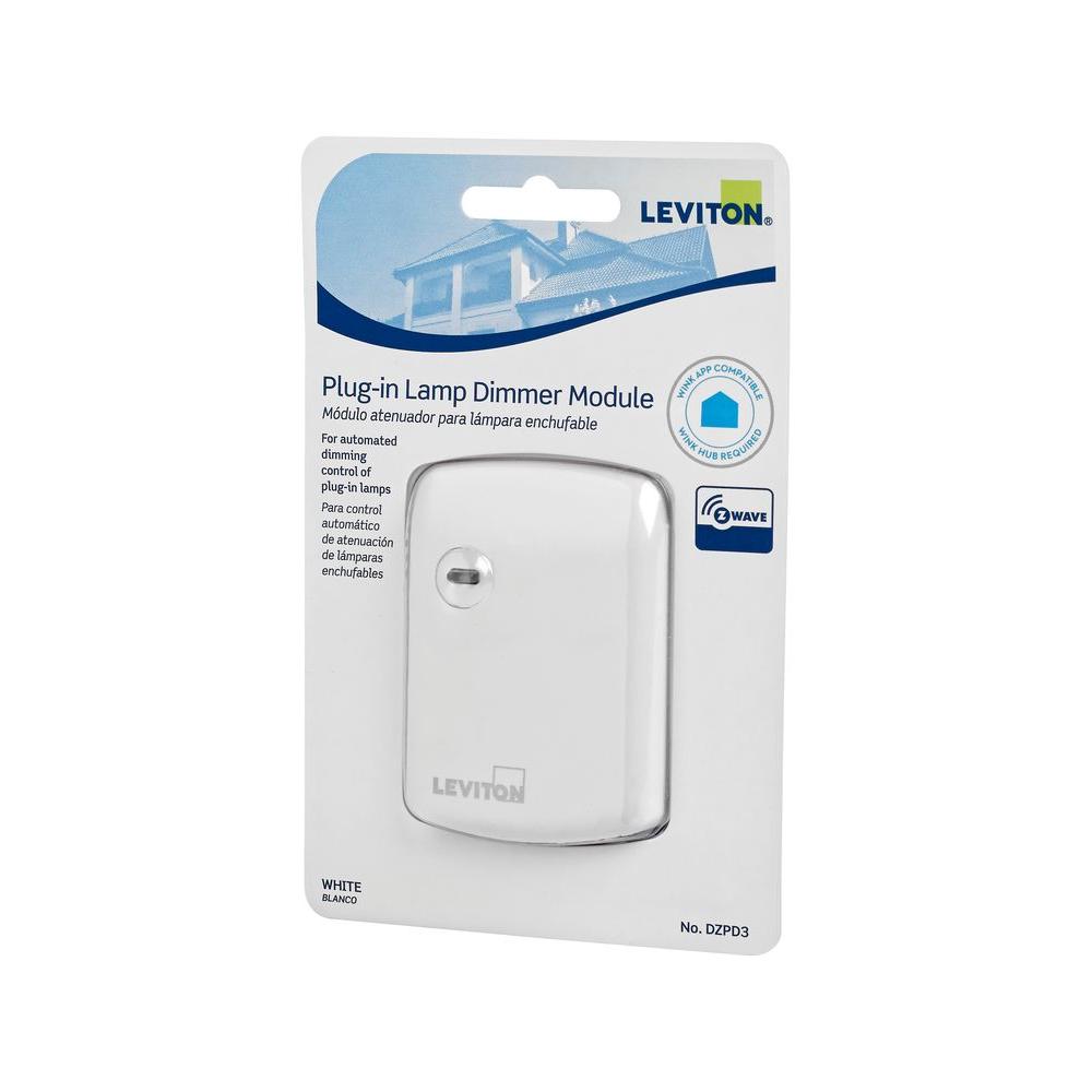 Leviton R51-DZPD3-1RW Decora Smart Plug-in Dimmer with Z-Wave Plus, White
