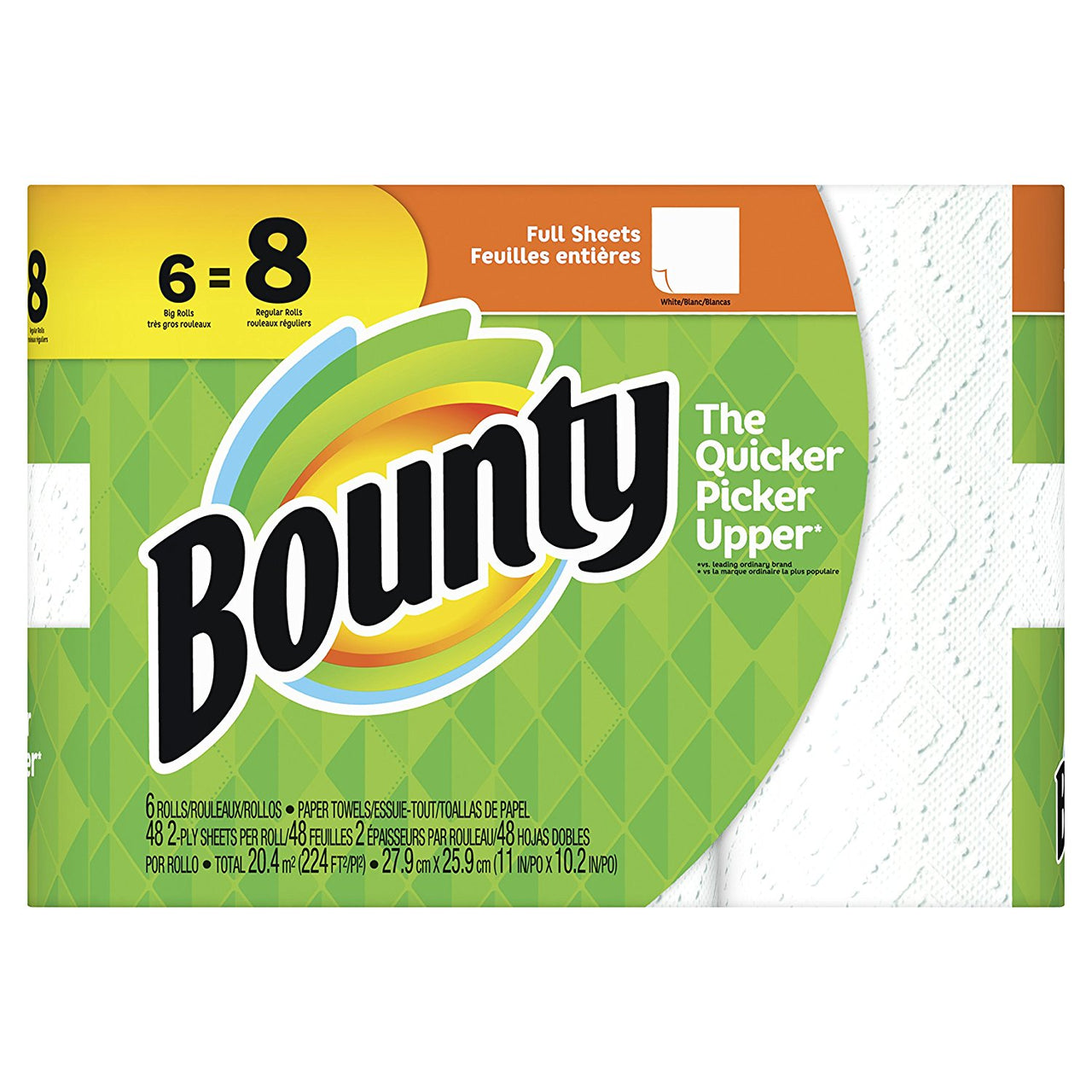 Bounty 74698 Full Sheet 2-Ply Paper Towels, White, 48 ...
