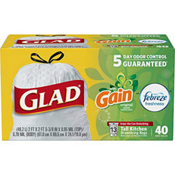 Clorox 79297 Glad ForceFlexPlus Tall Kitchen Trash Bags, 34 Count – Toolbox  Supply