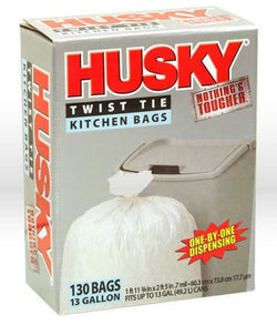 Husky HK13DS120C-P Kitchen Trash Bag, 13 Gallon