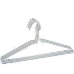 Merrick Plastic Attachable Hangers, 6-Count White