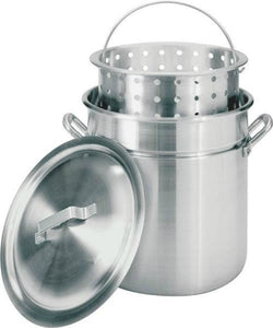 Barbour 3025 30 Qt Turkey Fryer With Rack - Silver