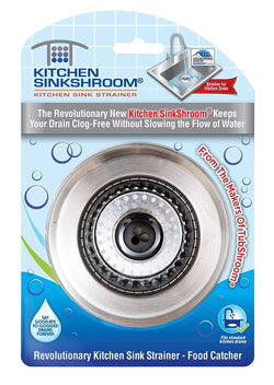 SinkShroom Chrome Edition Revolutionary Bathroom Sink Drain Protector Hair Catcher Strainer Snare Black