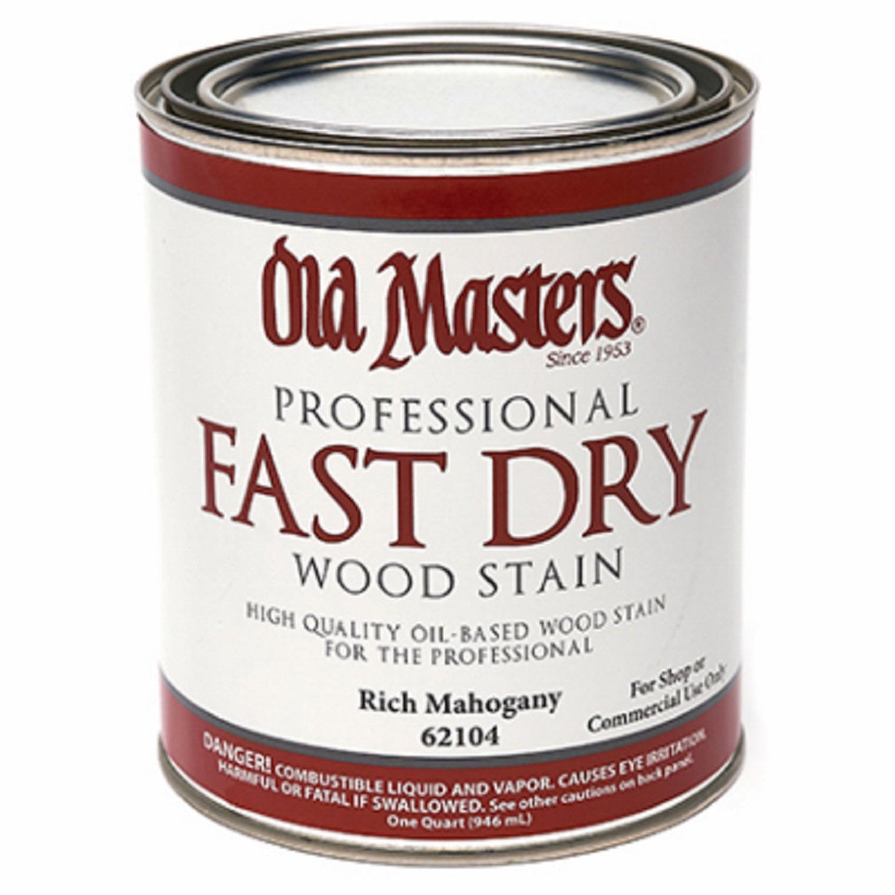 Old Masters 62104 Rich Mahogany Fast Dry Stain Oil Based 1 Quart