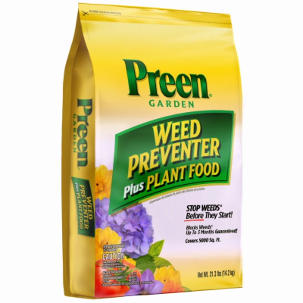 Preen 2164256 Garden Weed Preventer Plus Plant Food, 31.3 Lbs