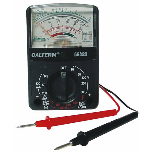 Calterm 66420 12 Range Analog Multimeter, 500 V – toolboxsupply.com