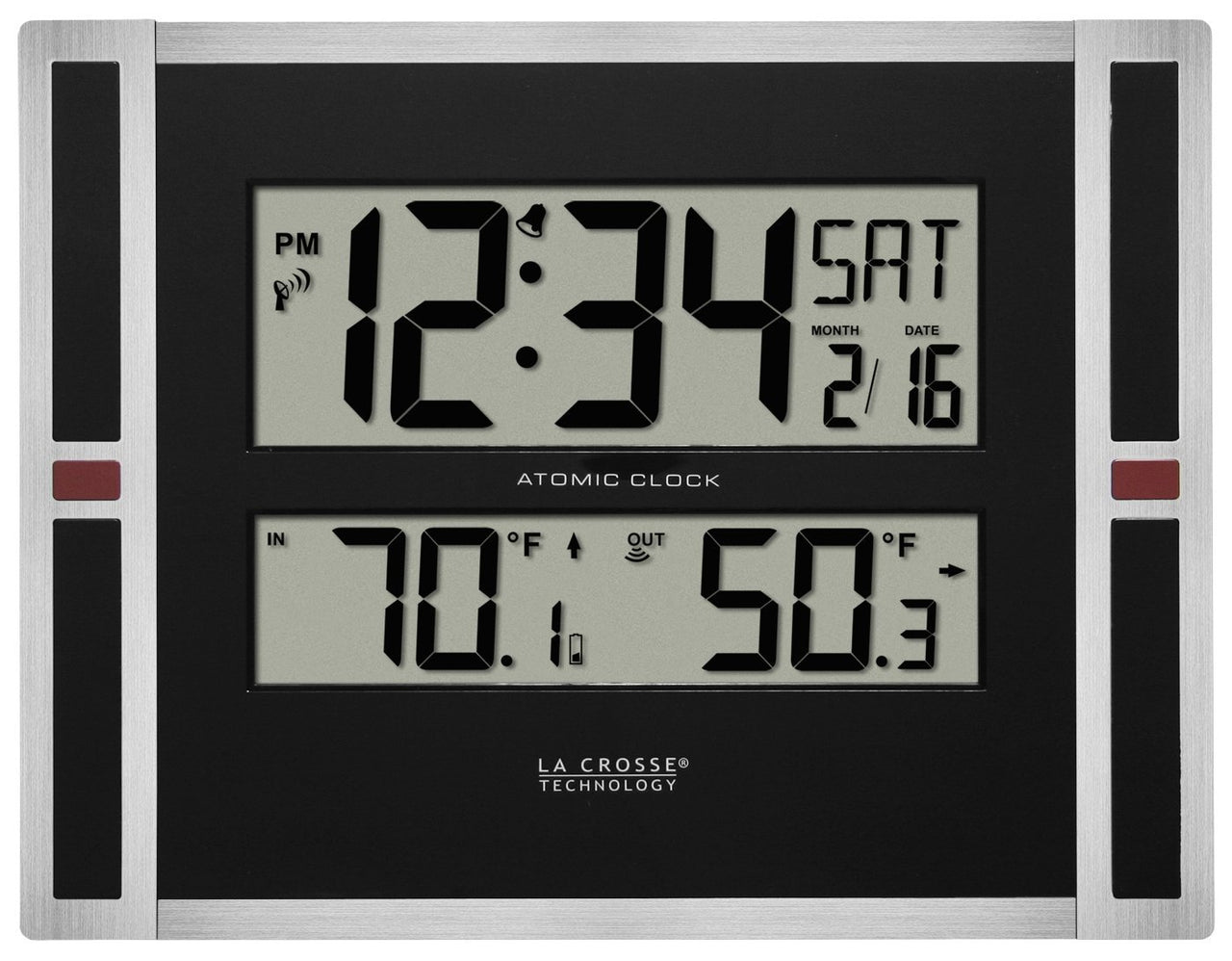 La Crosse Technology 513 149 Atomic Time Digital Wall Clock Toolboxsupplycom