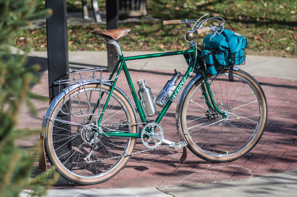 velo orange polyvalent with front rack and porteur bag