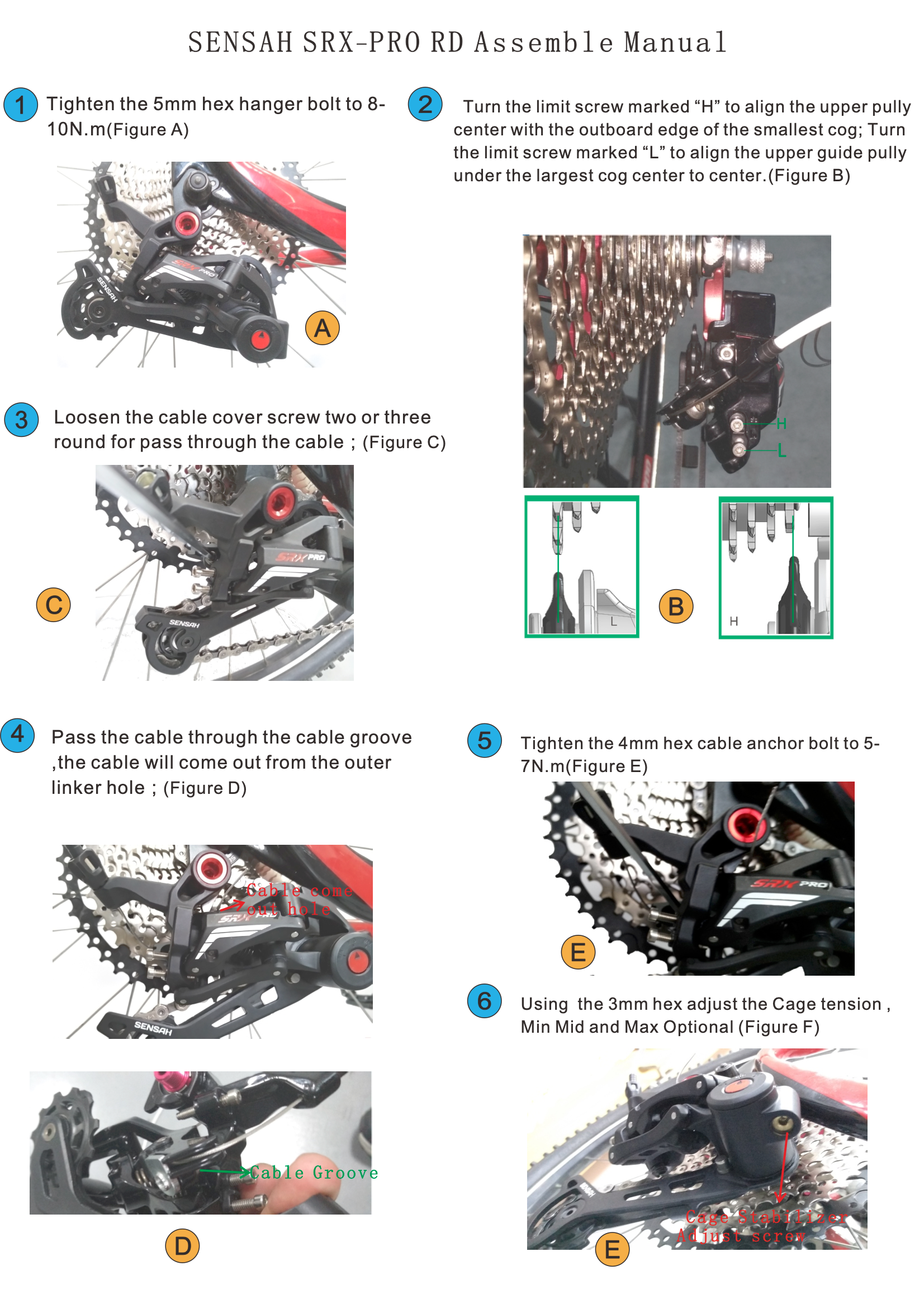 Sensah SRX Rear Derailleur Assembly Instructions - Velo Orange