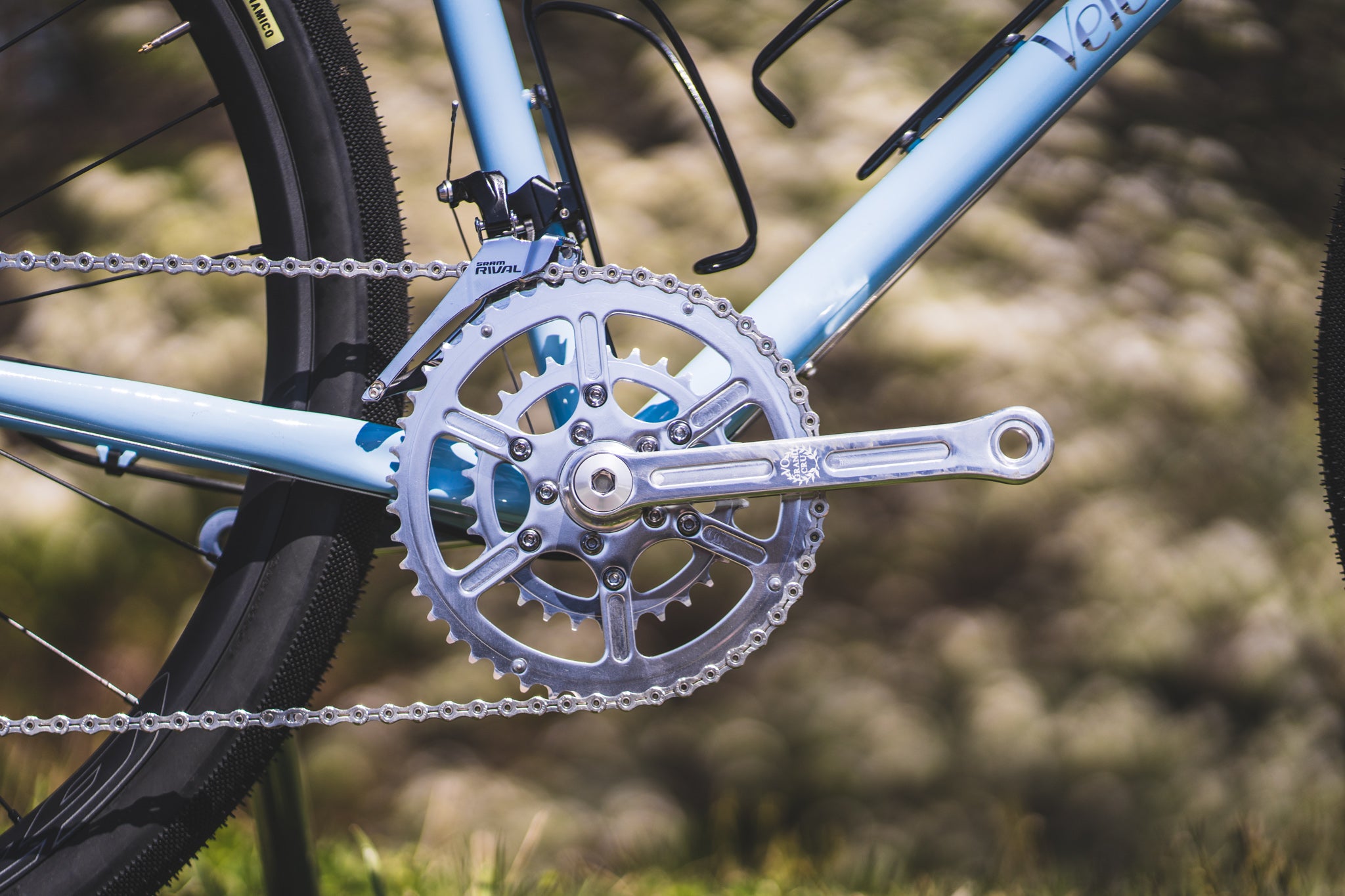 Velo Orange 50.4 Crankset on Pass Hunter with Gravel Handlebars