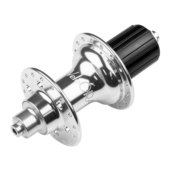 Velo Orange Disc and Rim Brake hubs in silver polish and black