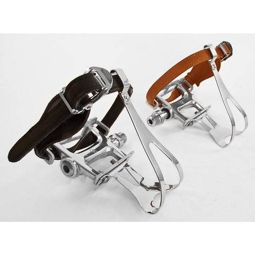 leather toe clip straps