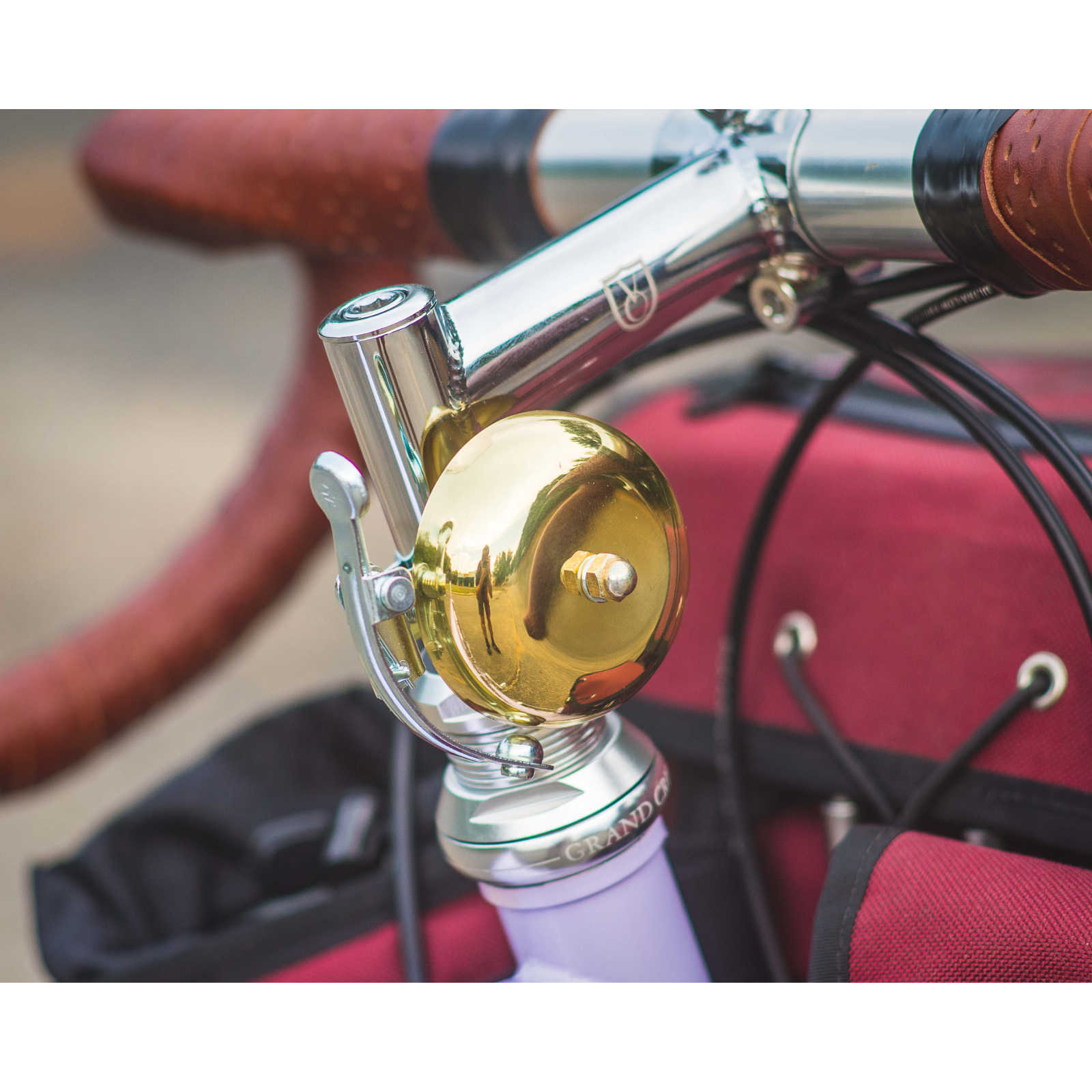 orange bicycle bell