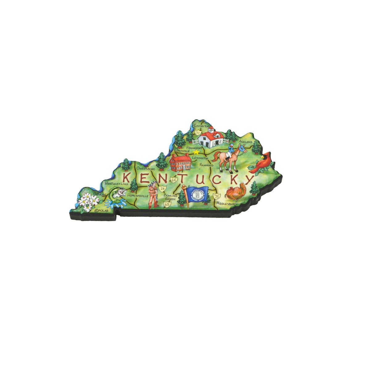 Kentucky State Jumbo Fridge Magnet Big Artwood Refrigerator Travel Sou