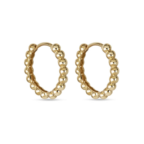 Small Gold Huggie Clicker Earring