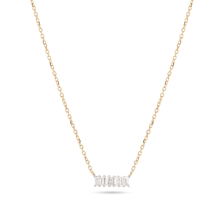 baguette diamond pendant necklace