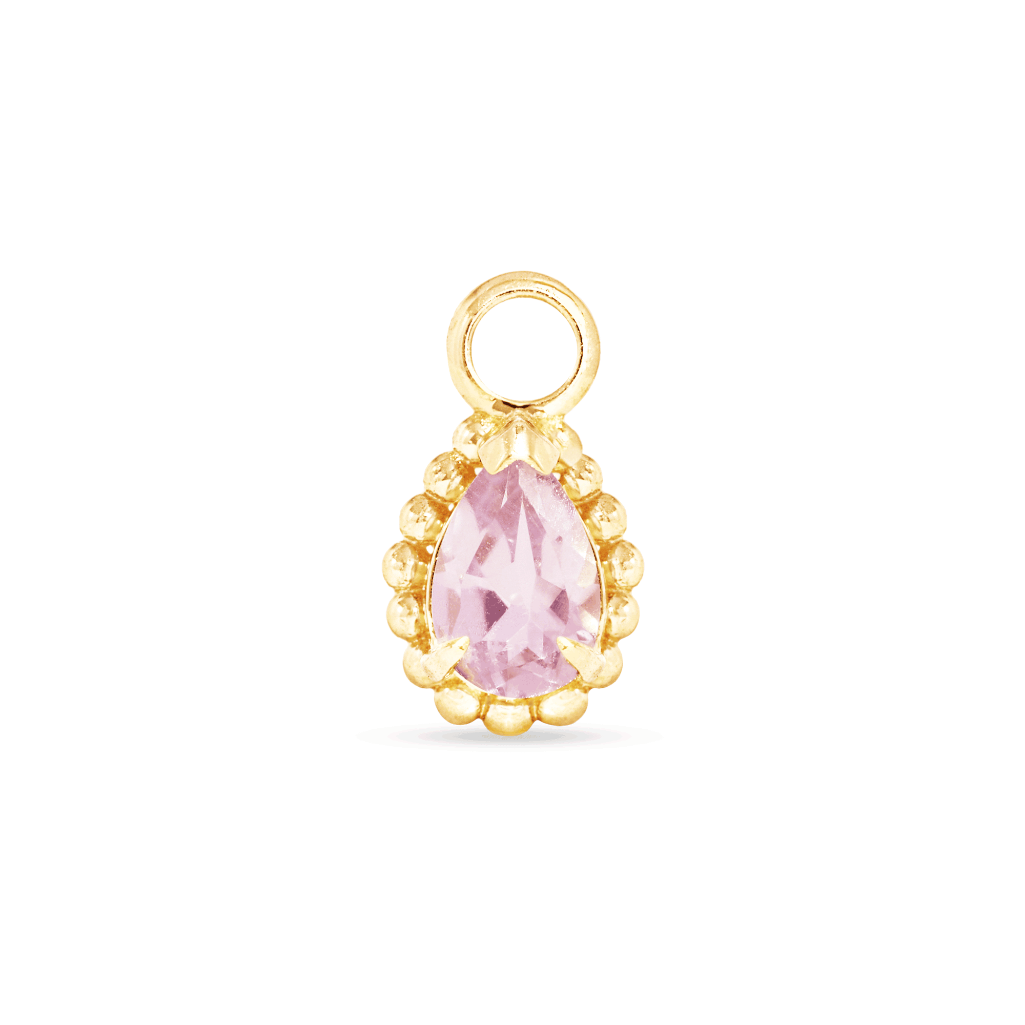 Candy Pink Amethyst Hoop Charm – STONE AND STRAND