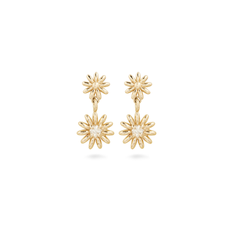 Gold Double Ball Chain Earring – STONE AND STRAND