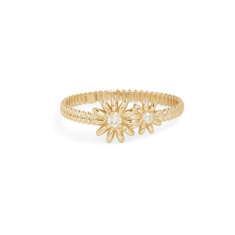 daisy chain diamond ring