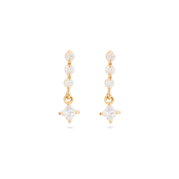 DIAMOND LINE PRINCESS EARRINGS