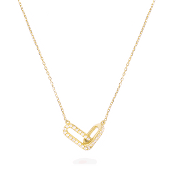 Stone and Strand Love Lock Diamond Pendant Necklace