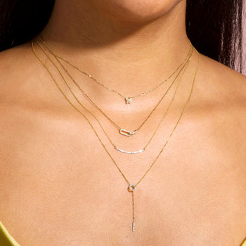 Stone and Strand Love Lock Diamond Pendant Necklace