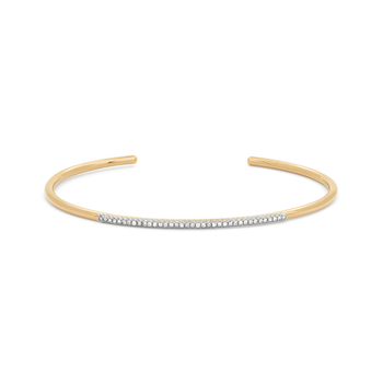 STONE AND STRAND Alphabet 14-karat gold diamond bracelet