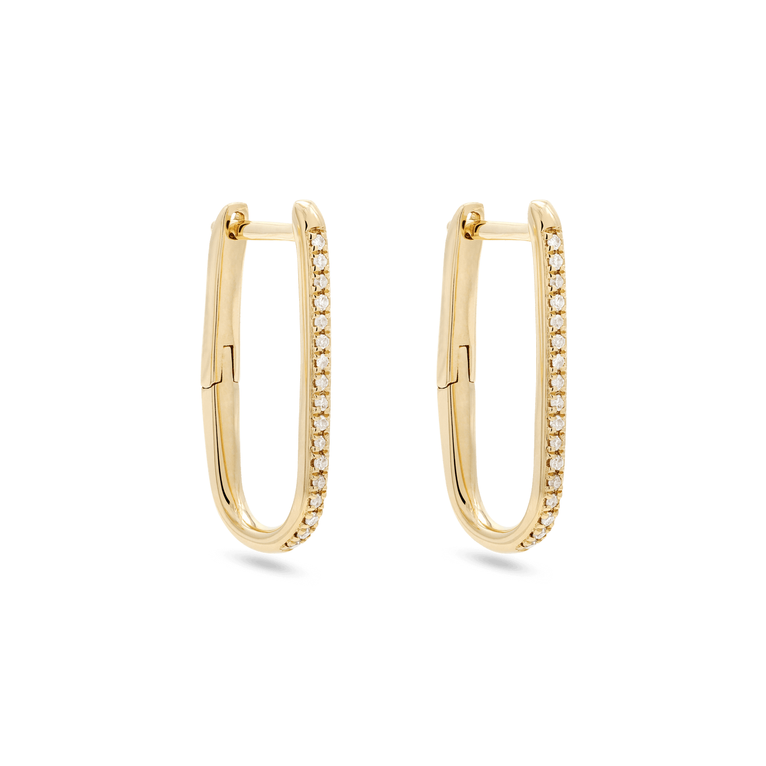 Diamond Oval Earrings – STONE AND STRAND