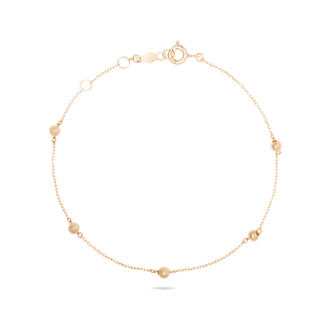Gold Circle And Square Charm Bracelet – STONE AND STRAND
