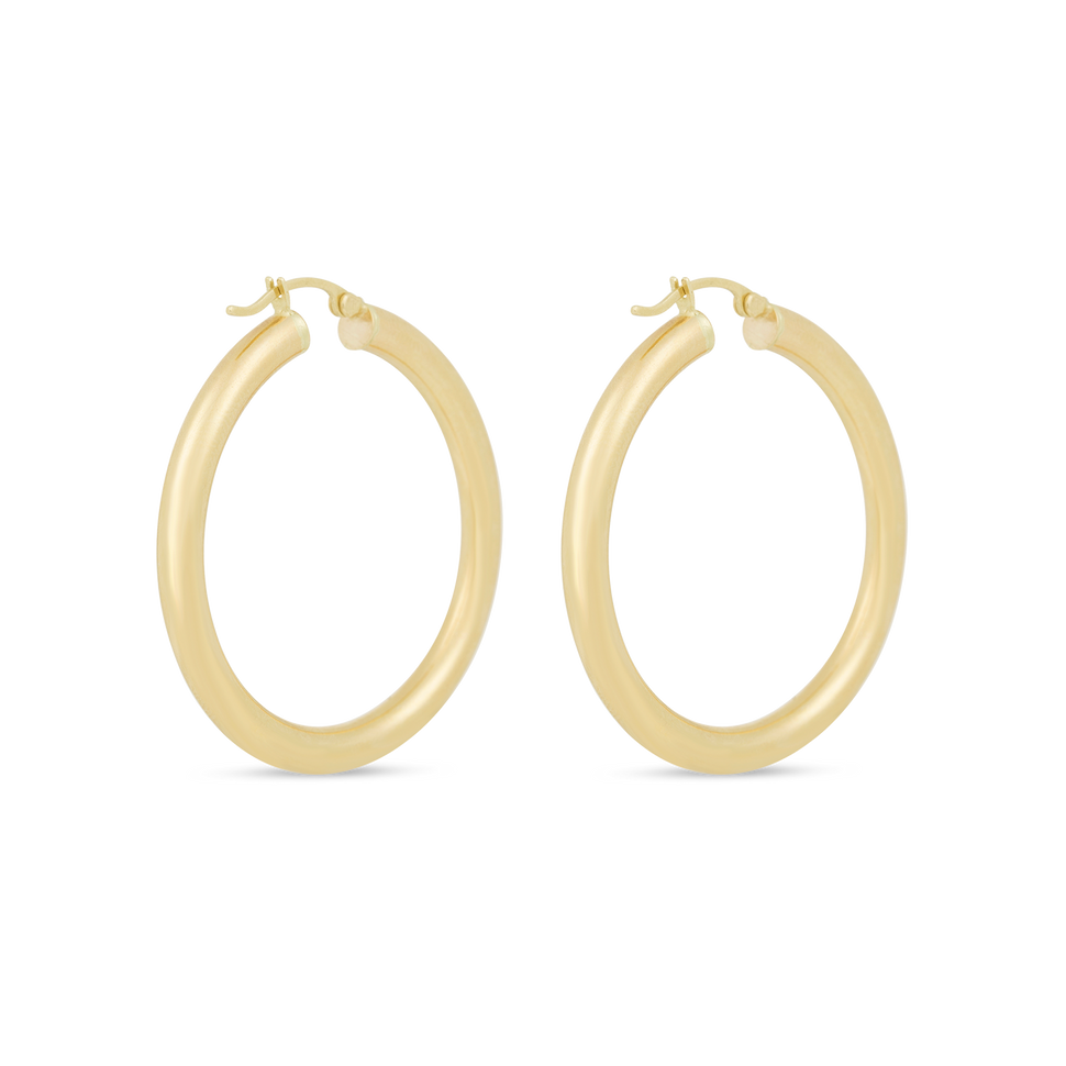 Medium Hollow Hoop Earrings – STONE AND STRAND