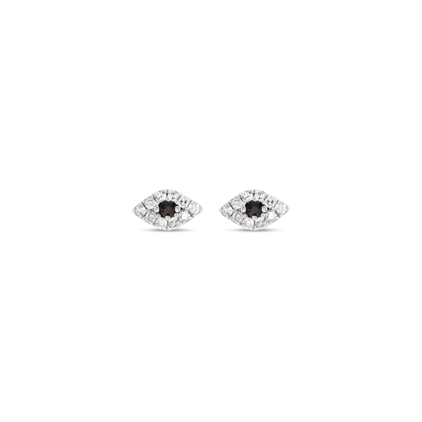 Mini Pave Diamond Evil Eye Stud – STONE AND STRAND