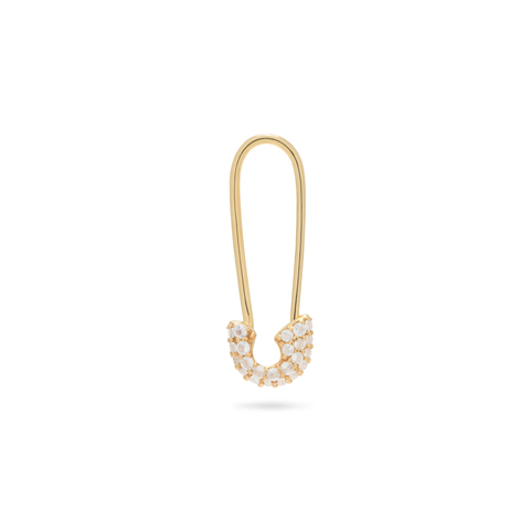 Gold Bar Front To Back Chain Earring – STONE AND STRAND