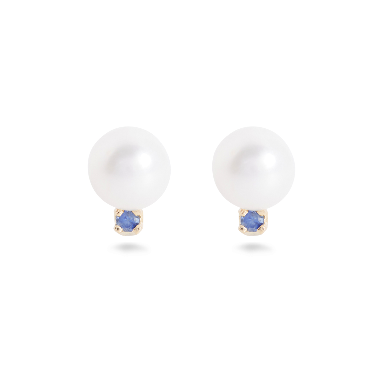 pearl and sapphire earrings