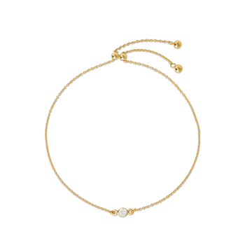 STONE AND STRAND Alphabet 14-karat gold diamond bracelet