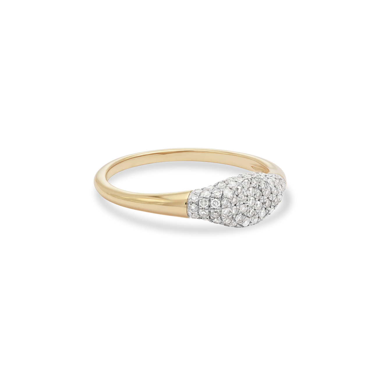 Sparkle Mini Signet Ring – STONE AND STRAND