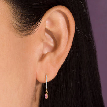 Stone and Strand Tiny Dot Stud Earring