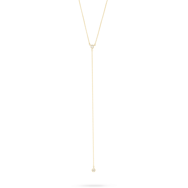 Tiny Diamond Lariat Necklace – STONE AND STRAND