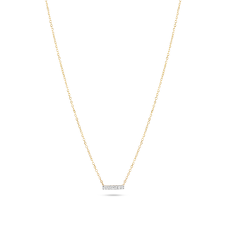 Tiny Pave Diamond Bar Necklace – STONE AND STRAND