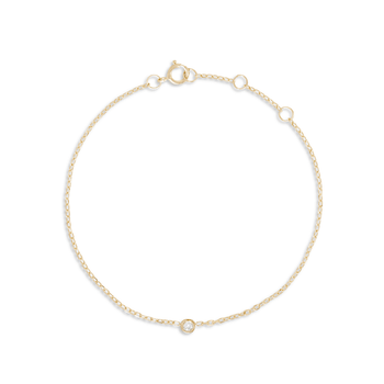 Stone and Strand Bold Gold Plated Chain Bracelet