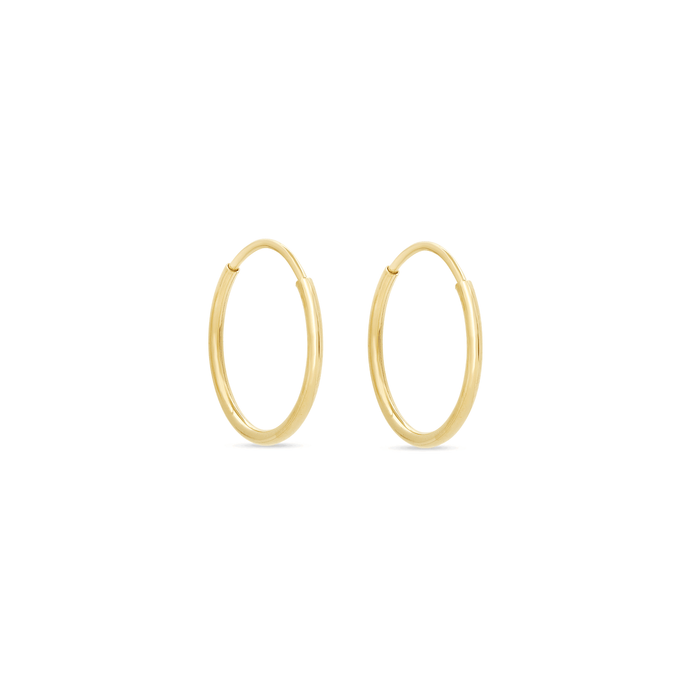 Tiny Round Endless Hoop Earrings – STONE AND STRAND