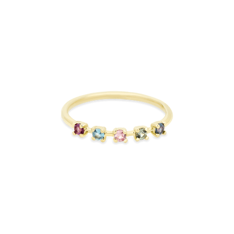 Stone and Strand Pink Sapphire Flower Bracelet