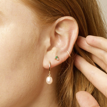 Stone and Strand Tiny Round Endless Hoop Earrings