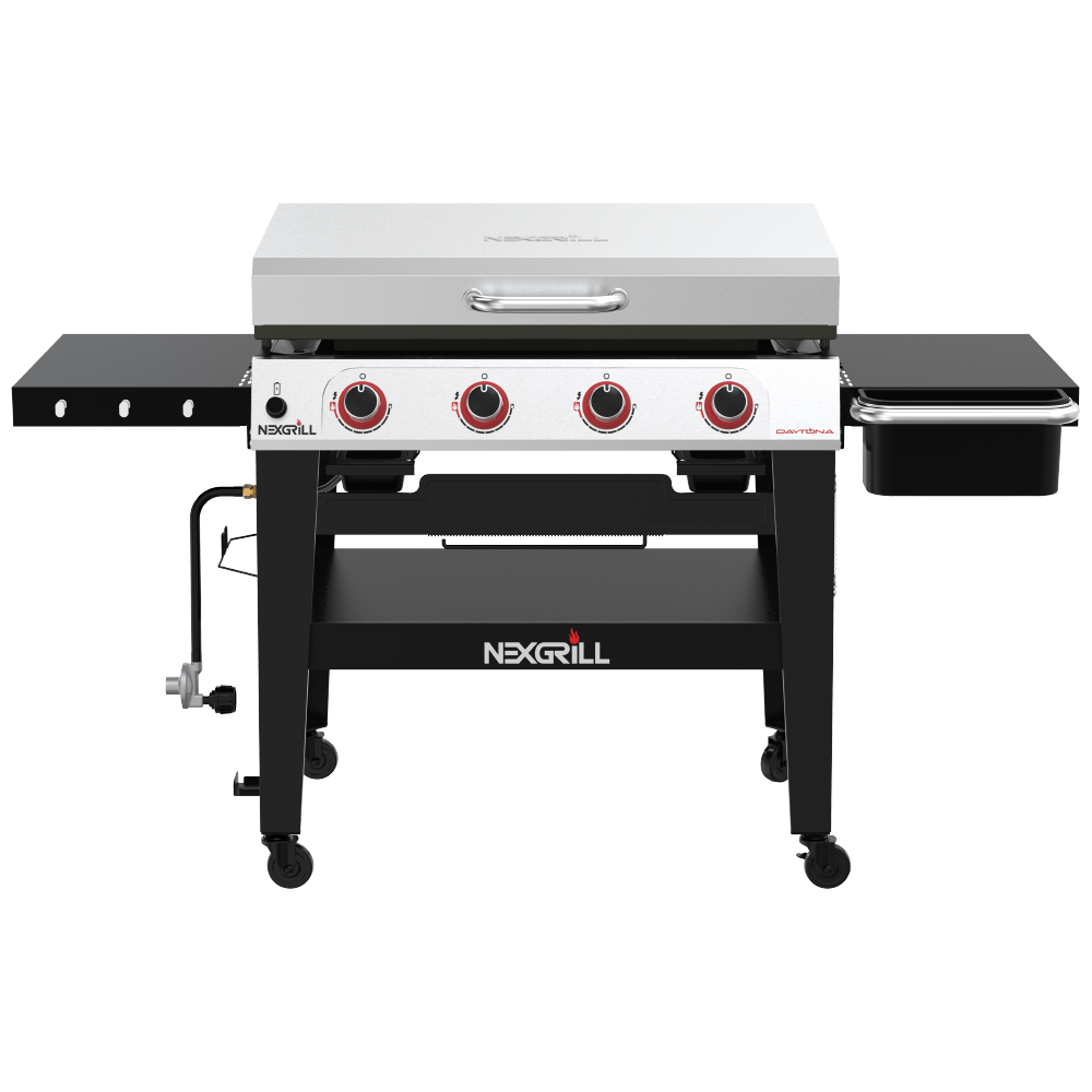 Nexgrill 720-1075B Daytona 2-Burner 21 in. Propane GAS Griddle with Foldable Cart in Black