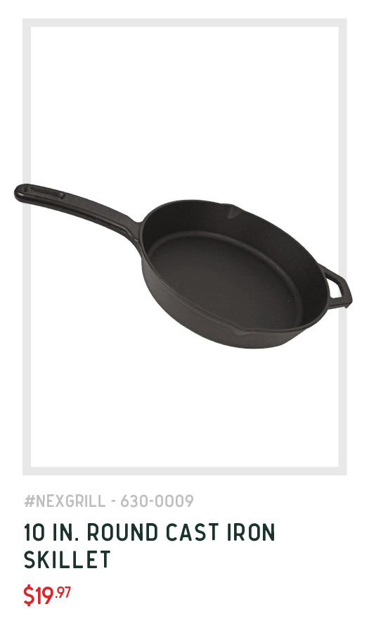 10 inch round cast iron skillet perfect for the outdoors